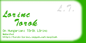 lorinc torok business card